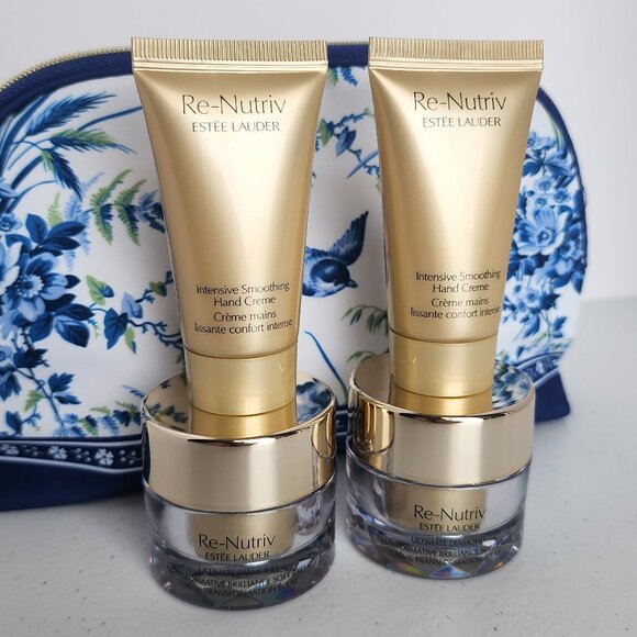 NEW Estee Lauder Set Re-Nutriv Ultimate Diamond Soft Creme & Hand Creme + Bag - Picture 2 of 12